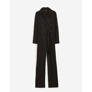Madewell Tie-Waist‎ Straight-Leg Chessy Jumpsuit Black Size 6